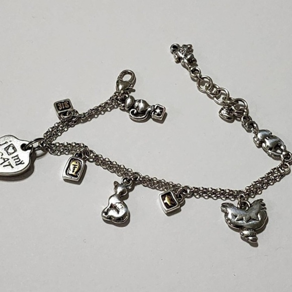 Brighton kitty cat lover's I Heart My Cat‎ Good Fortune charm bracelet - Picture 11 of 13